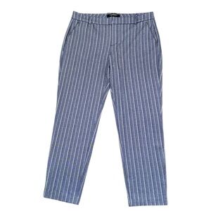 Liverpool Kelsey Pants Womens Size 14/32 Blue And White Herringbone Stretch